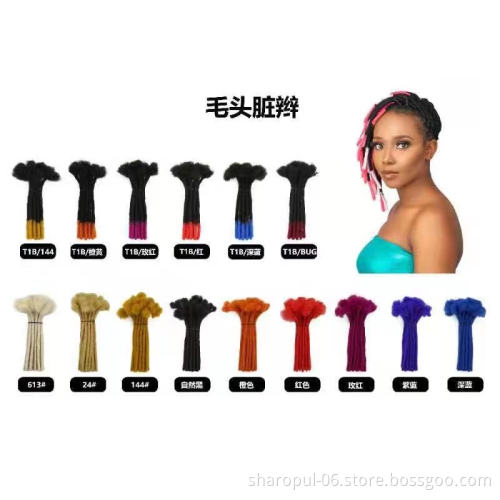 Crochet Human Hair Dreadlocs 8-22inch length natural black Ombre color Human hair dread locs